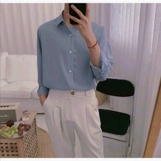 Áo sơ mi rộng nam nữ unisex tay dài chuẩn form Hàn Quốc vải lụa mềm mịn mát ít nhăn