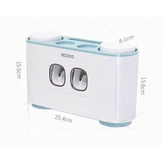 NHẢ KEM ĐÁNH RĂNG CAO CẤP ECOCO, kiêm đựng bàn chải, sang trọng, tiện dụng