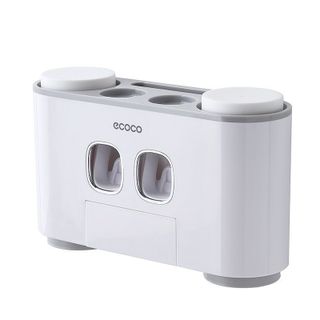 NHẢ KEM ĐÁNH RĂNG CAO CẤP ECOCO, kiêm đựng bàn chải, sang trọng, tiện dụng