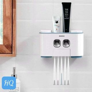 NHẢ KEM ĐÁNH RĂNG CAO CẤP ECOCO, kiêm đựng bàn chải, sang trọng, tiện dụng