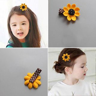 Kẹp tóc cho bé gái hoa hướng dương( set 2 cái)