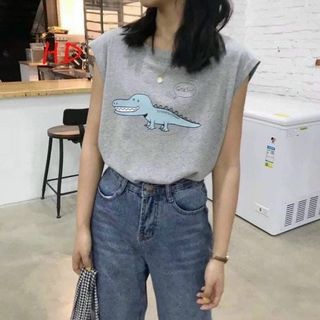 Áo thun ba lỗ tanktop logo in cá sấu form dưới 70kg