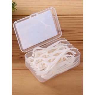 Hộp 50 Tăm Chỉ Nha Khoa Vệ Sinh Kẽ Răng Chân Nướu Chuyên Dụng - Chỉ Nha Khoa Tiệt Trùng