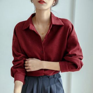 Áo sơ mi form rộng unisex tay dài nam nữ phong cách trẻ trung vải lụa mềm mịn mát ít nhăn