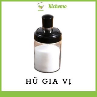Hũ đựng gia vị thuỷ tinh Hũ gia vị kèm muỗng Lọ đựng gia vị 250ml