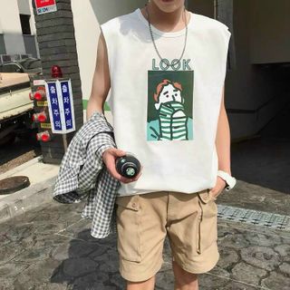 Áo thun ba lỗ tanktop logo in form dưới 70kg