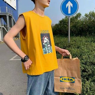 Áo thun ba lỗ tanktop logo in form dưới 70kg