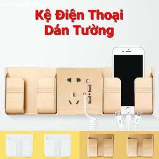 Kệ Dán Tường Để Điện Thoại, Remote - Giá Đỡ Sạc Điện Thoại Thông Minh Đa Năng Tiện Lợi -Phụ kiện ATI