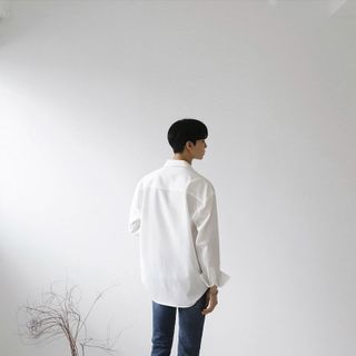 Áo sơ mi rộng cổ vest cổ ve tay dài dành cho nam nà nữ vải lụa mềm mịn mát ít nhăn