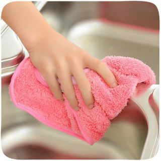 khăn lau tay cotton thấm hút tốt nhà bếp dễ thương có móc treo tường