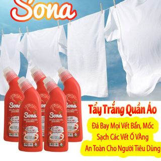 Tẩy Trắng Tẩy Mốc Quần Áo SONA - Sản phẩm Sinh học Chiết xuất từ Thiên Nhiên