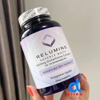 VIÊN UỐNG TRẮNG DA RELUMINS ADVANCE WHITE 1650MG GLUTATHIONE COMPLEX 90 VIÊN CỦA MỸ