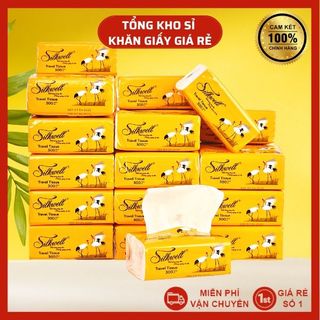 Giấy ăn gấu trúc Thùng 30 gói Silkwell siêu dai, hàng siêu thị cao cấp giá sỉ