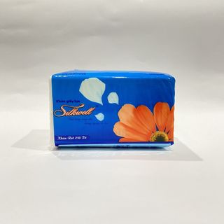 Giấy ăn Silkwell xanh 250 tờ khổ 140 du lịch tiện dụng, khăn giấy rút lụa siêu mềm mịn, không tẩy trắng hàng chính hãng