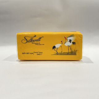 Combo 10 gói Giấy rút Silkwell Sếu 200 tờ 3 lớp hàng cao cấp, khăn giấy rút lụa siêu mềm mịn không tẩy trắng chính hãng