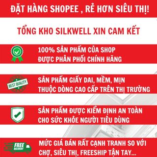 Giấy vệ sinh Silkwell Sếu 10 cuộn 4 lớp có lõi hàng Cao cấp,siêu mềm mịn không tẩy trắng chính hãng