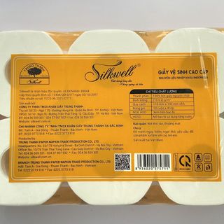 Giấy vệ sinh Silkwell Sếu 10 cuộn 4 lớp có lõi hàng Cao cấp,siêu mềm mịn không tẩy trắng chính hãng