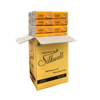 Giấy rút Silkwell Sếu 100 tờ 3 lớp hàng cao cấp, khăn giấy rút lụa siêu mềm mịn không tẩy trắng chính hãng