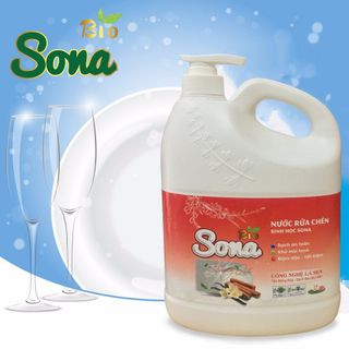Nước Rửa Chén Sinh Học SONA Hương Quế 1.6 Kg| Sản Phẩm Sinh Học Chiết Xuất Từ Thiên Nhiên Bảo Vệ Da Tay & Thân Thiên Với Môi Trường