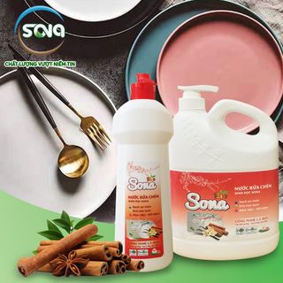 Nước Rửa Chén Sinh Học SONA Hương Quế 1.6 Kg| Sản Phẩm Sinh Học Chiết Xuất Từ Thiên Nhiên Bảo Vệ Da Tay & Thân Thiên Với Môi Trường