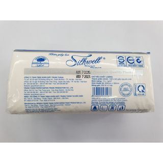 Combo sốc 36 gói Giấy ăn Silkwell 250 tờ khổ 200, khăn giấy rút lụa siêu mềm mịn không tẩy trắng hàng chính hãng