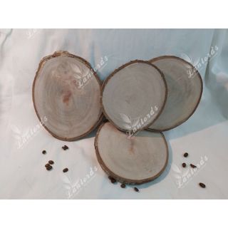Miếng gỗ, lát gỗ xà cừ tự nhiên decor dày 1 - 1.5cm, đường kính từ 15-20cm giá sỉ