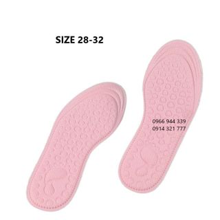 Lót giày trẻ em memory foam thoáng khí êm chân, size chân 22-32, bộ 2 cái