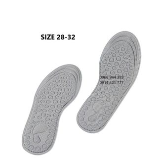 Lót giày trẻ em memory foam thoáng khí êm chân, size chân 22-32, bộ 2 cái