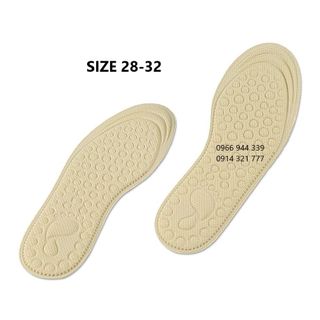 Lót giày trẻ em memory foam thoáng khí êm chân, size chân 22-32, bộ 2 cái