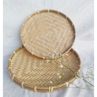 Mẹt tre tròn viền mây size trung