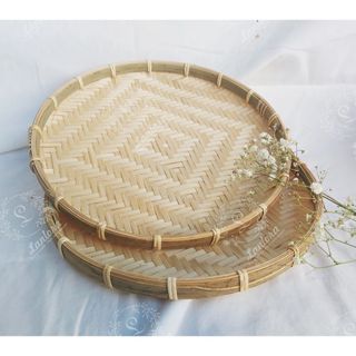 Mẹt tre tròn viền mây size trung