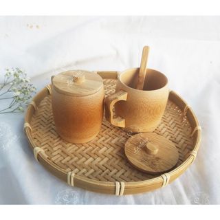 Mẹt tre tròn viền mây size trung