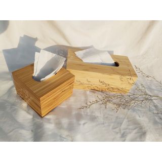 Hộp khăn giấy bằng gỗ tre tự nhiên 2 kích thước giá sỉ