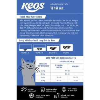Thức ăn hạt cho mèo mọi lứa tuổi keos 350g