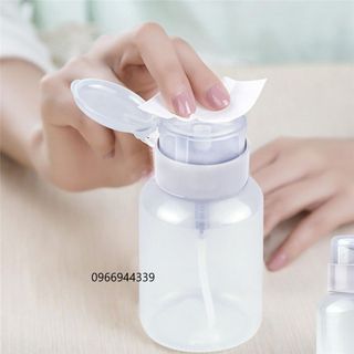 Chai nhựa PETG nhấn đựng nước tẩy trang, nước lau gel, rửa móng tay, toner, Nail Empty Dispenser Bottle giá sỉ