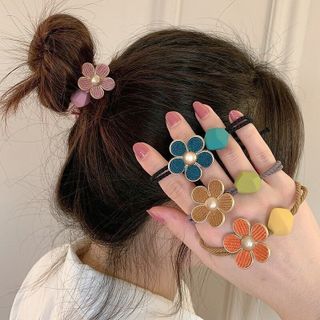 (MỚI) Dây buộc tóc cài tóc DIY đính hoa handmade cho bạn gái bé gái nhiều màu giá sỉ