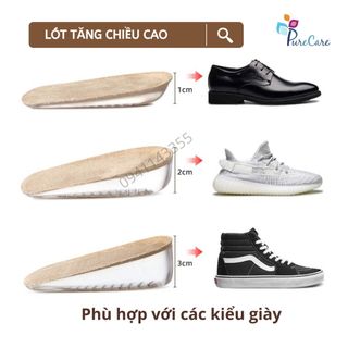 Lót giày độn đế tăng chiều cao – 3.5cm silicon – Free size – Increased Insoles