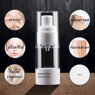 Chai chân không 15ml chiết kem dưỡng, gel rửa tay, serum toner tinh dầu lotion du lịch - Đầu Xịt Giọt