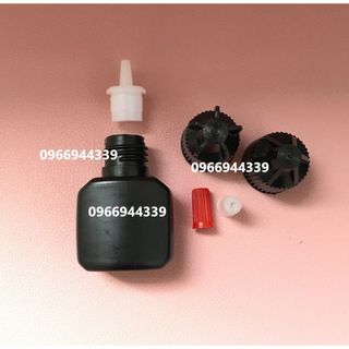 Chai nhựa 5ml chiết keo nối mi fan volume màu trắng/đen