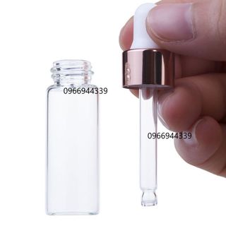 (MỚI VỀ) Chai thủy tinh bóp giọt cao cấp 3ml ánh kim chiết nước hoa, tinh dầu, serum