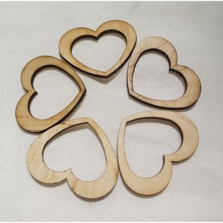 Set 50 trái tim gỗ size 4cm trang trí tiệc cưới