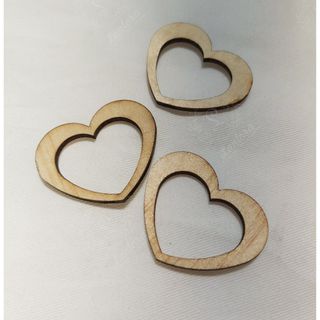 Set 50 trái tim gỗ size 4cm trang trí tiệc cưới