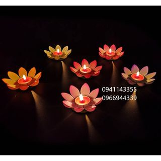 Đèn nến hoa sen thả nước, hoa đăng trang trí, Trung Thu ngày lễ- bao gồm nến