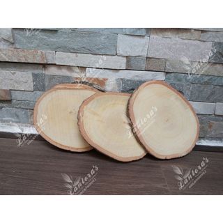 Miếng gỗ, lát gỗ tự nhiên decor dày 1.5-2cm, đường kính từ 15-20cm giá sỉ