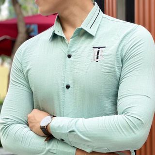 SƠ MI ĐŨI TAY DÀI THÊU LOGO