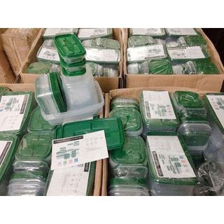 Hộp đựng thực phẩm-bộ hộp 17 món ikea cao cấp đựng thực phẩm bảo quản tủ lạnh