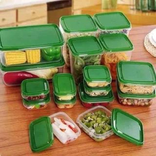 Hộp đựng thực phẩm-bộ hộp 17 món ikea cao cấp đựng thực phẩm bảo quản tủ lạnh