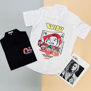 ÁO SƠ MI NAM NGẮN TAY IN EVISU MÃ MỚI