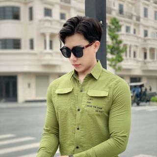 ÁO ĐŨI NAM DÀI TAY CHỮ THÊU