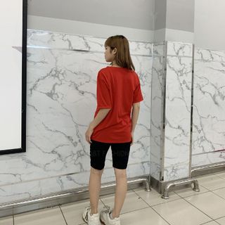 Sét bộ nữ ,đồ bộ lững ngố nữ thun coton sufa,áo phom rộng phối quần đen ,thời trang xuân hè BL13-ĐỎ